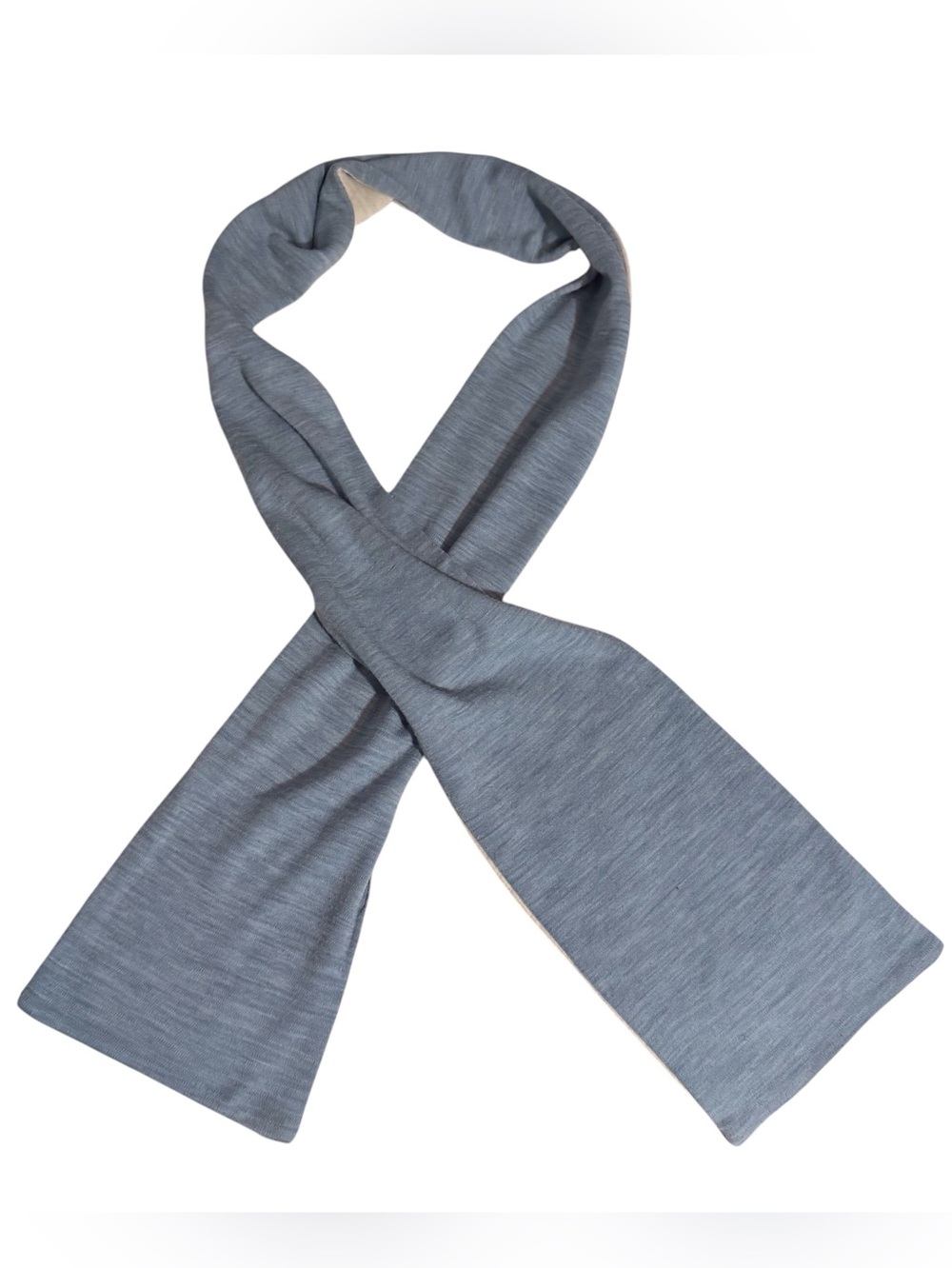Smartwool Blue Cream Skinny Scarf Outdoors Hiking Nature Granola Camping